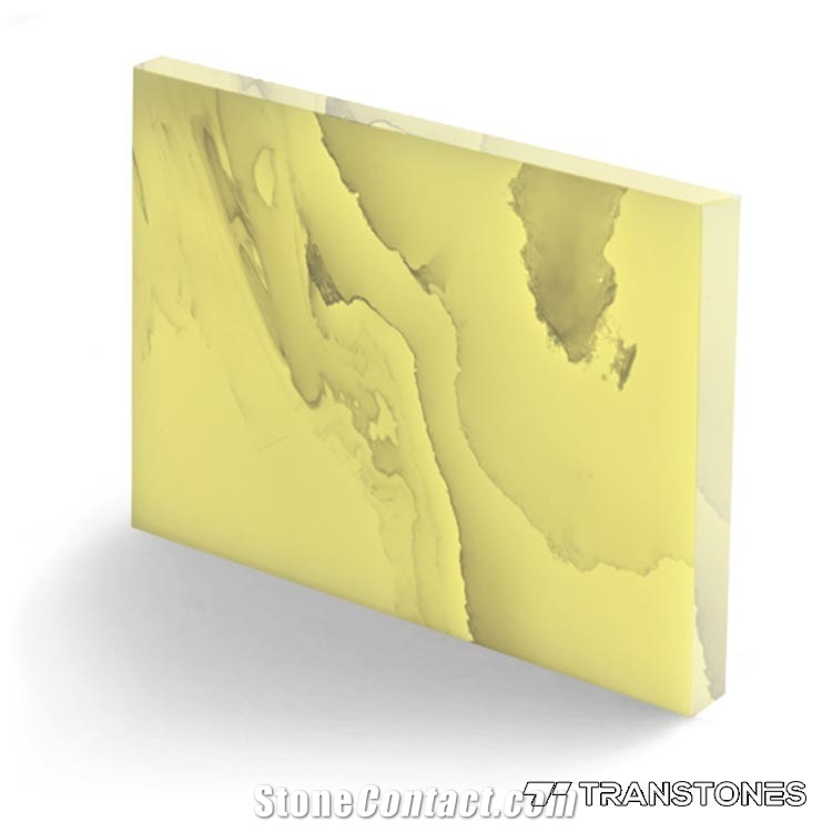 Artificial Translucent Resin Panel Alabaster Tile