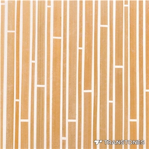 Bamboo Pole Yellow Backlit Acrylic Window Decors