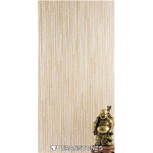 Bamboo Pole Yellow Backlit Acrylic Window Decors