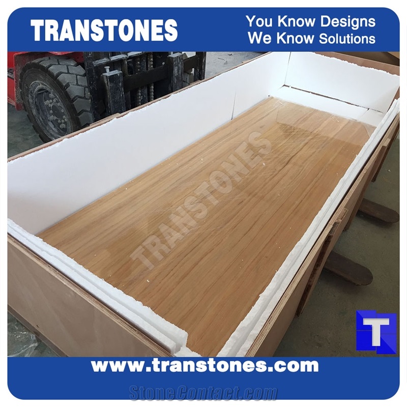 Beige Artificial Marble Panels for Desk Fabricated