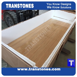 Beige Artificial Marble Panels for Desk Fabricated