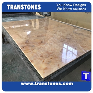 Beige Artificial Onyx Translucent Resin Panel