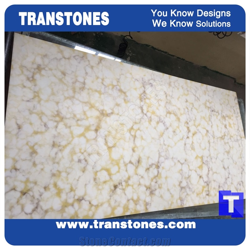 Beige Cotton Flower Artificial Marble Stone
