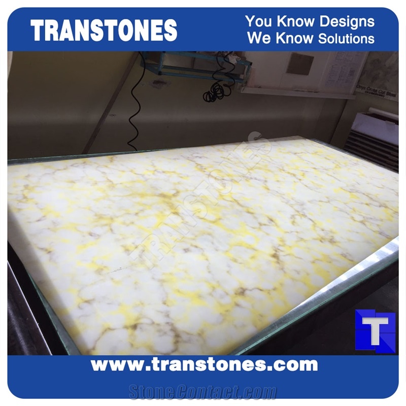 Beige Cotton Flower Artificial Marble Stone