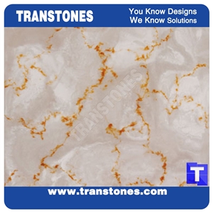 Beige Faux Marble Slabs for Wall Panel Office Desk