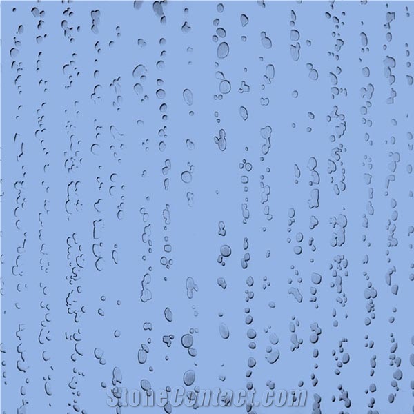 Blue Acrylic Rain Pattern Panel Interior Walling