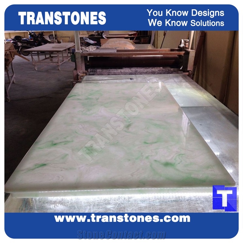 Blue White Translucent Panel for Interior Decors