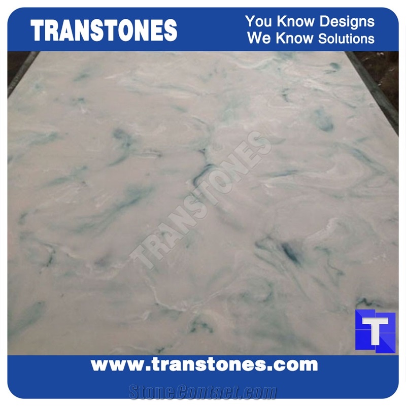 Blue White Translucent Panel for Interior Decors