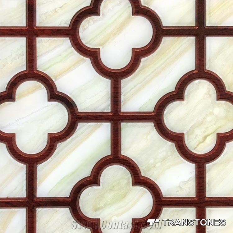 Classes Chinese Flower Pattern Wall Cladding Decor
