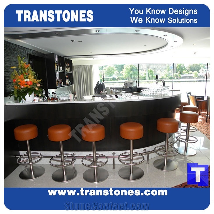 Crystal Yellow Artificial Onyx Translucent Bar Top