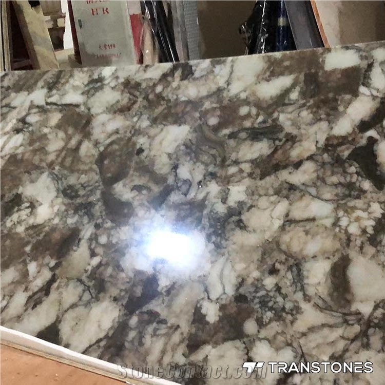 Decorative Wall Translucent Acrylic Onyx Slab