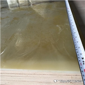 Decorative Yellow Artificial Onyx Slabs
