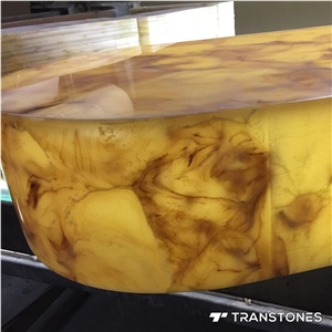 Faux Alabaster Honeycomb Panel Tables