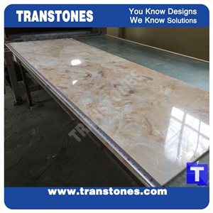 Faux Alabaster Panel Translucent Brown Onyx Stone