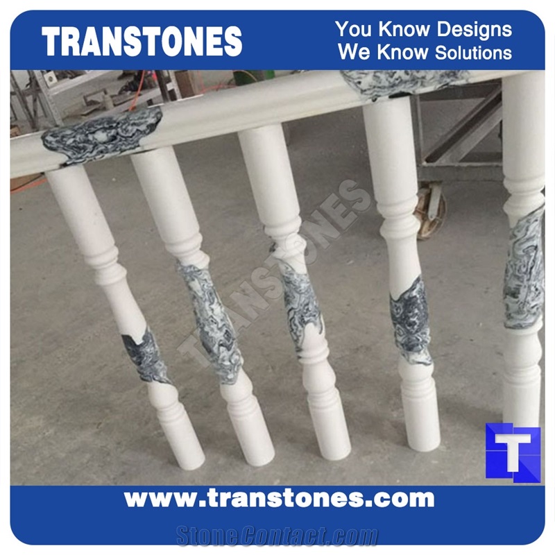 Faux Alabaster Sheet for Wall Panel Hand Railings