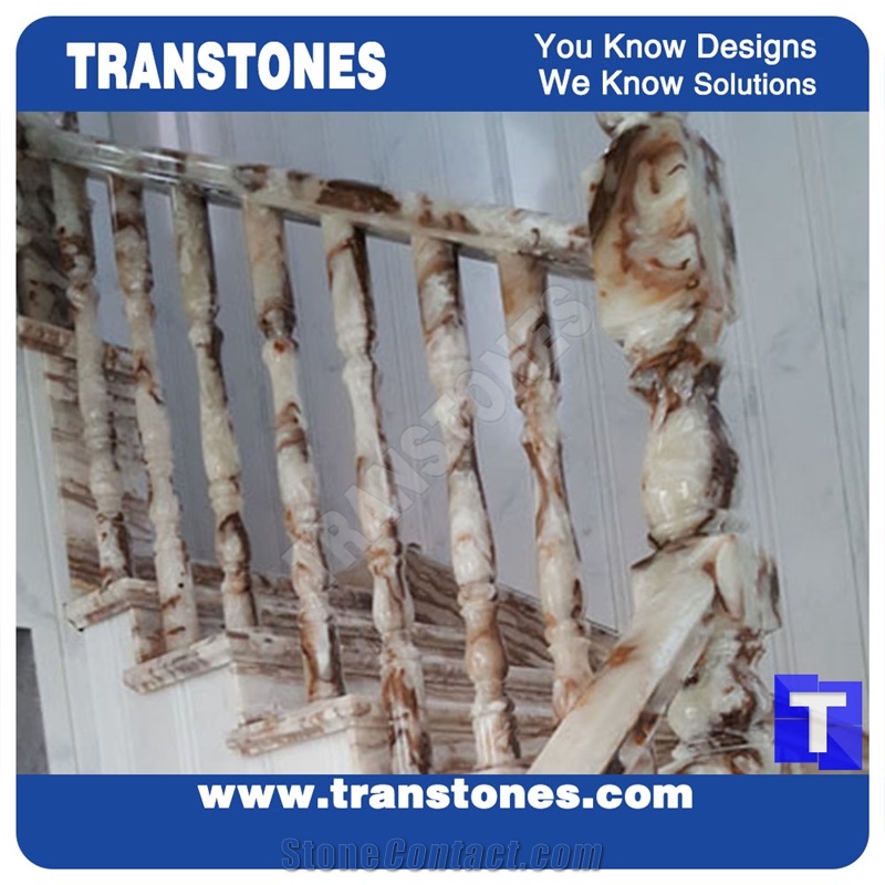 Faux Alabaster Sheet for Wall Panel Hand Railings