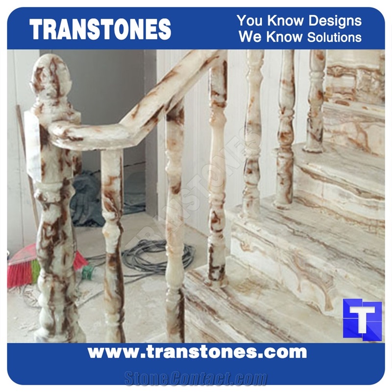 Faux Alabaster Sheet for Wall Panel Hand Railings