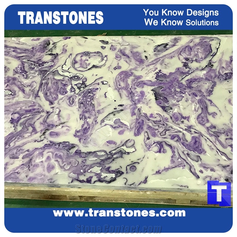 Faux Backlit Alabaster Slabs for Reception Desks