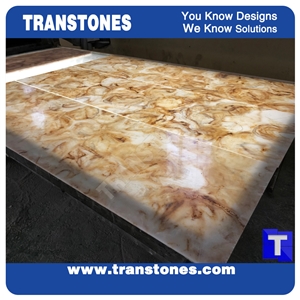 Faux Backlit Resin Panel for Bar Top & Wall Tiles