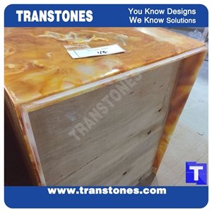 Faux Onyx Bar Countertop Cut To Size Stones For Interior