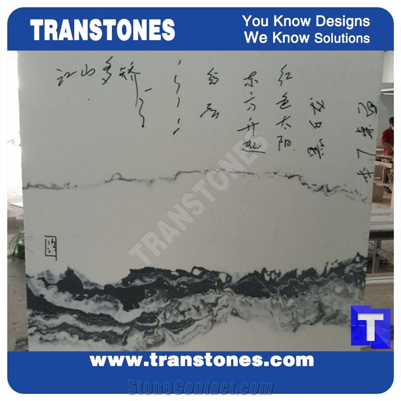 Faux Panels Alabaster Sheet for Column