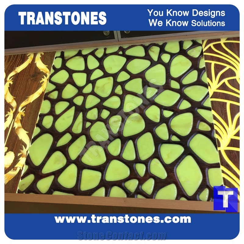 Faux Translucent Onyx Slabs for Wall Cladding