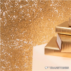 Golden Acrylic Transparent Panel Exhibit Display
