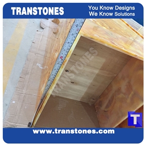 Golden Yellow Artificial Marble Slab Tiles