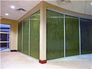Green Transparent Acrylic Office Decors Walling