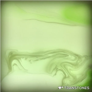 Green White Faux Onyx Sheet Building Tile