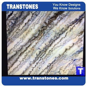 Grey Wooden Grain Artificial Onyx for Decors