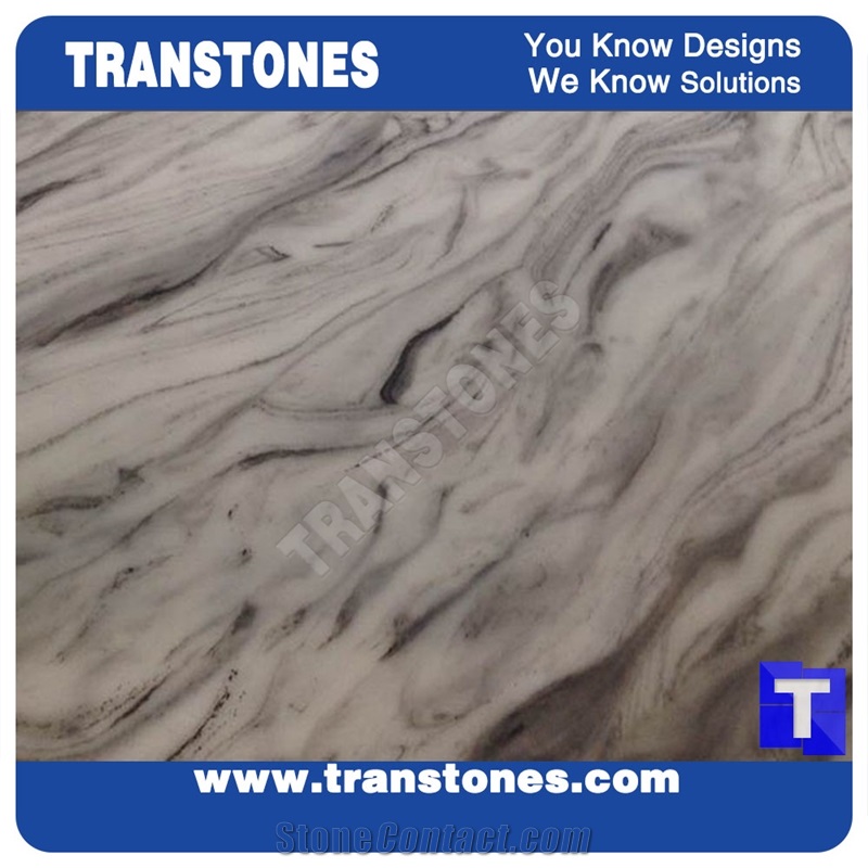 Juparana Spray Grey Artificial Faux Marble Slabs