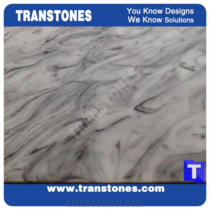 Juparana Spray Grey Artificial Faux Marble Slabs
