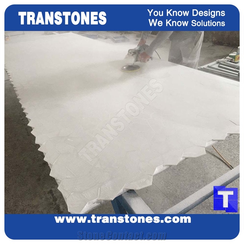 Milky White Faux Alabaster Translucent Backlit Stone