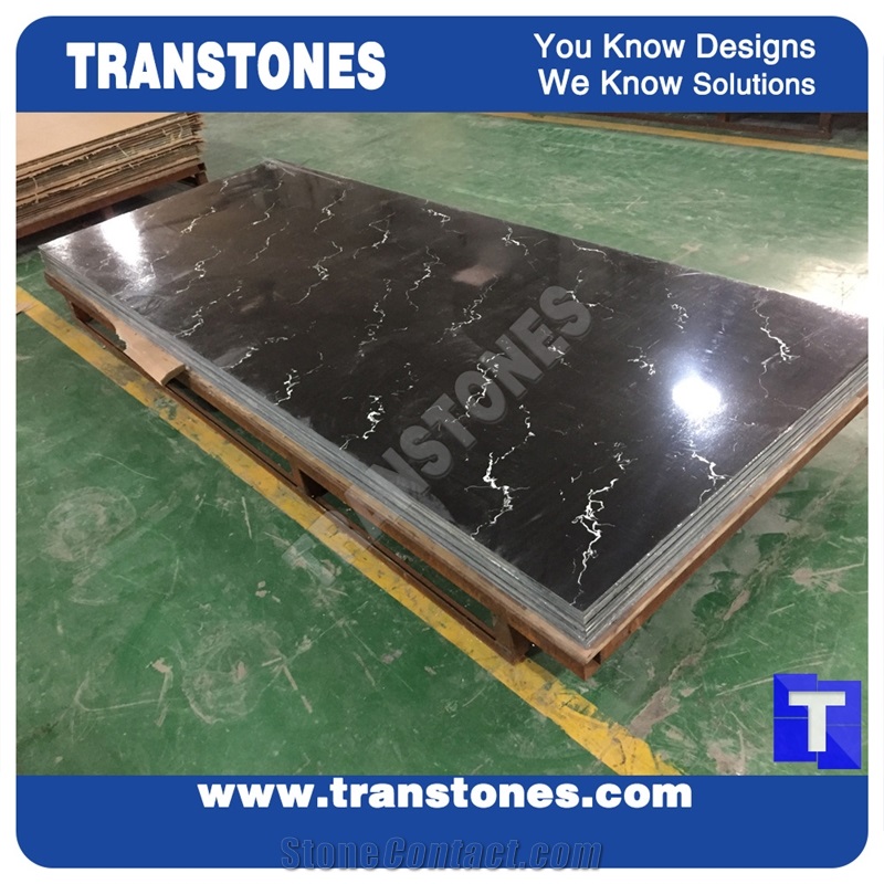 Mysterious Black Faux Marble for Wall Cladding