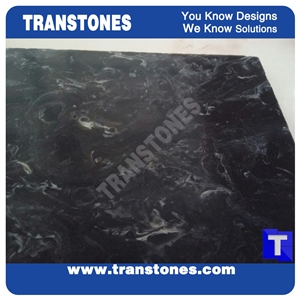 Mysterious Black Faux Marble for Wall Cladding