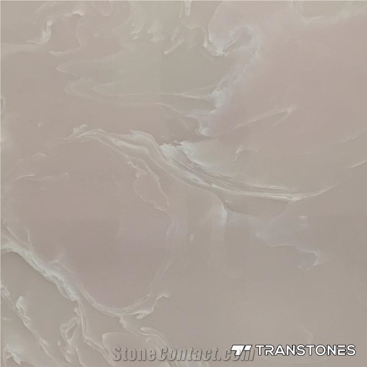 Pink Onyx Faux Marble Stone Backlit Design