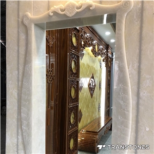 Polished Artificial Alabaster Panels for Home Decor Fabricated