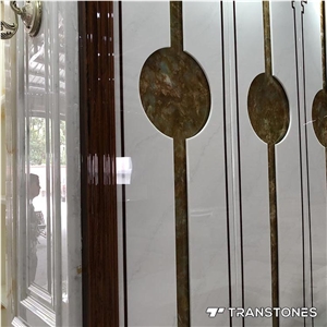 Pure White Artificial Onyx Marble Slabs for Wall Decor