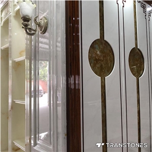 Pure White Artificial Onyx Marble Slabs for Wall Decor