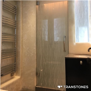 Pure White Stone Backlit Resin for Wall Cladding