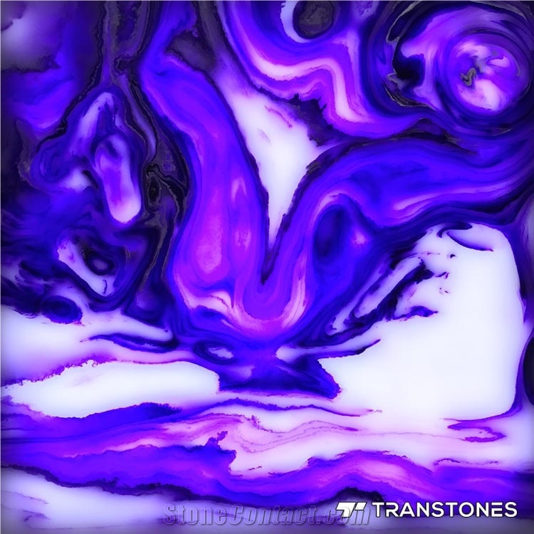 Purple Artificial Alabaster Backlit Design