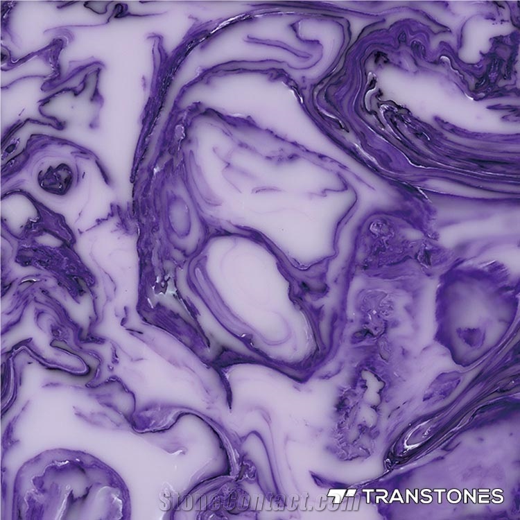 Purple Artificial Alabaster Backlit Design