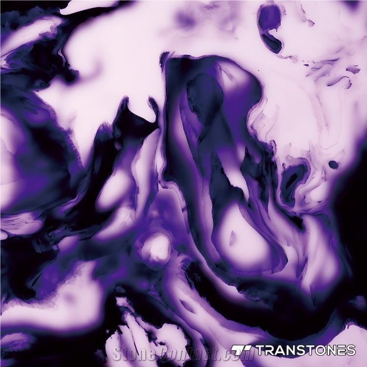 Purple Artificial Alabaster Backlit Design
