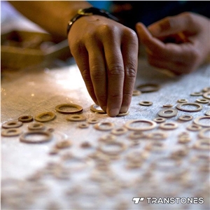 Round Annul Backlit Acrylic Panel Walling Decros