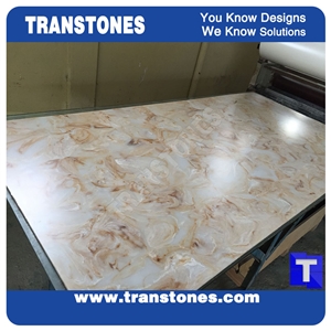 Solid Surface Beige Artificial Marble Stones