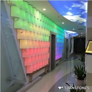 Translucent Artificial Onyx Marble Backlit Decor