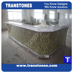 Translucent Faux Acrylic Stone For Commerical Top