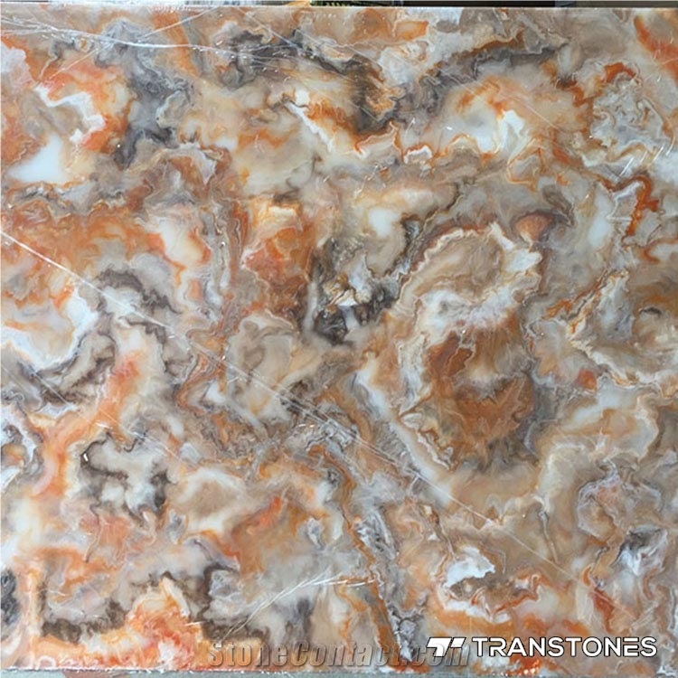 Transparent Marble Stone Faux Onyx Building Slabs