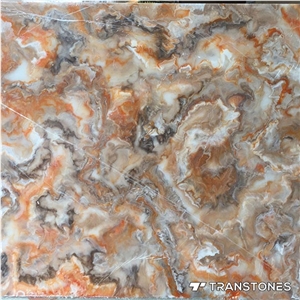 Transparent Marble Stone Faux Onyx Building Slabs